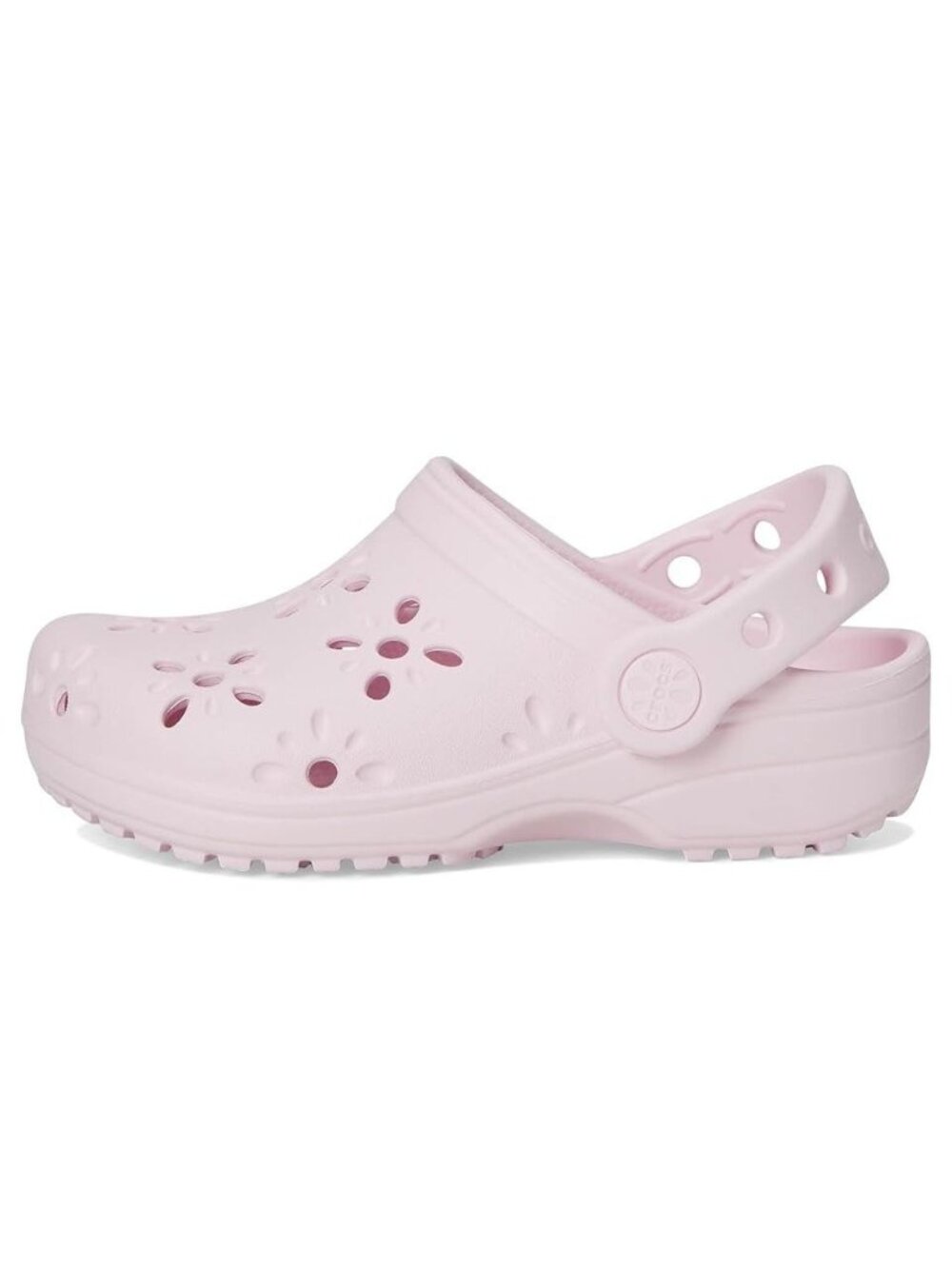 Crocs Kids Classic Clogs with Floral Cut Out Design (Toddler) Size c10 Pink Milk - Picture 5 of 6
